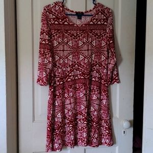 Quarter Sleeve Red Dress